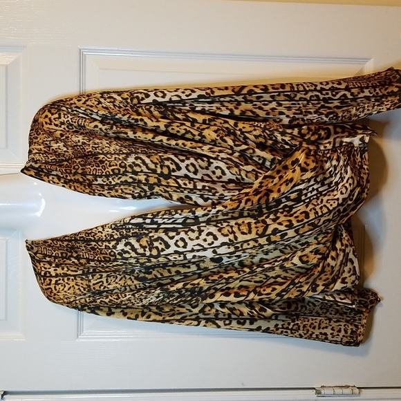 Milano Tops - Milano Womens Long Sleeve Leopard Print Blouse